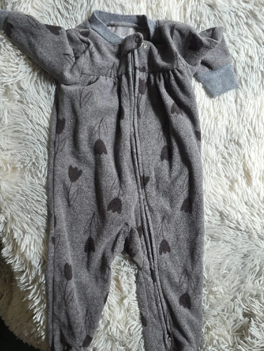 Carter's Floral Navy-Pink & Mustard Hooded Jumpsuit Set